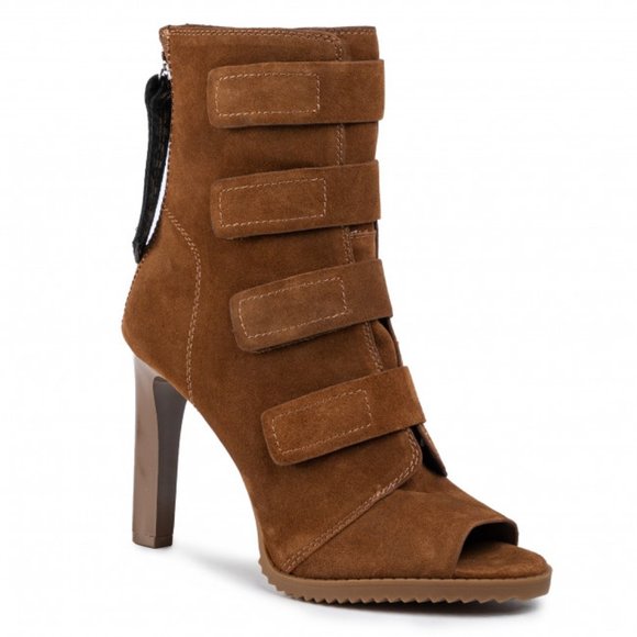Dkny Shoes Dkny Blake Lug Sole Peeptoe Booties Size 65 New Poshmark